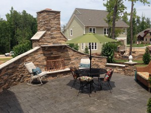 Amazing Brick Fireplace Outside