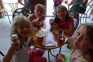 Sweat Treat Summary Camp Kids at table