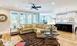 Open interior layout